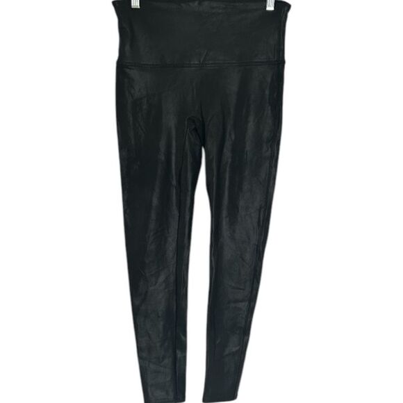 SPANX SPANXshape™ Black Faux Leather Stretch Leggings Size XL Petite MSRP 98.00 - Picture 6 of 14